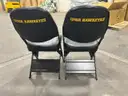 Lot of 2 Court Side Padded Folding Chairs from Carver Hawkeye Arena