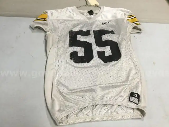 Iowa Football Practice Jersey White #55