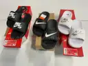 Lot of 3 Pairs of Nike Slides, Various Styles. Size 7.