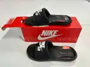Lot of 3 Pairs of Nike Slides, Various Styles. Size 7.