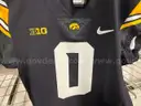 University of Iowa Hawkeye Nike Football Jersey- Black #0