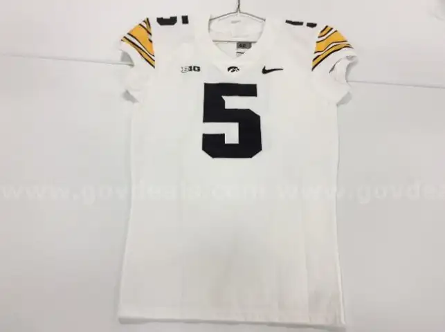 University of Iowa Hawkeye Nike Football Jersey- White #5