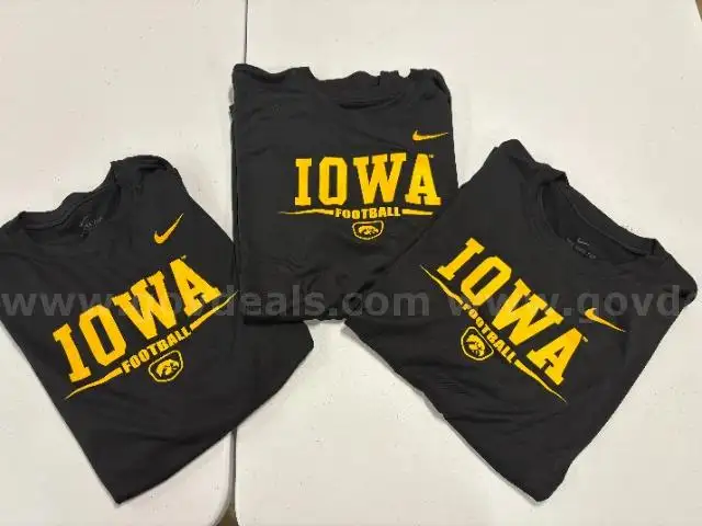 3 Nike Iowa Hawkeye Football Dri-Fit T-shirts size XXL