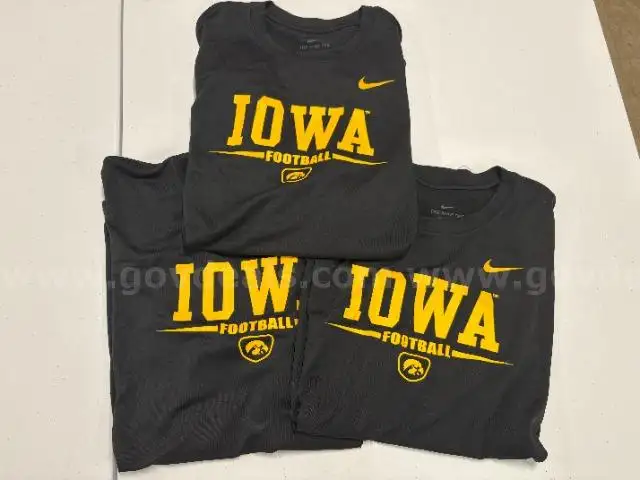 3 Nike Iowa Hawkeye Football Dri-Fit T-shirts size XXL