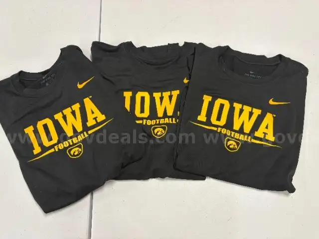 3 Nike Iowa Hawkeye Football Dri-Fit T-shirts size XXL