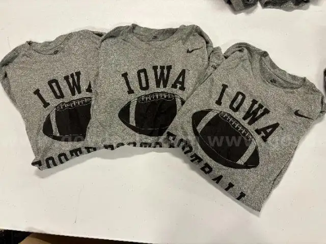 Lot of 3 grey Nike Iowa Football long sleeve size small