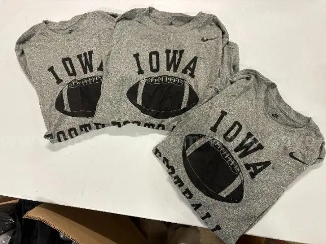 Lot of 3 grey Nike Iowa Football long sleeve size small