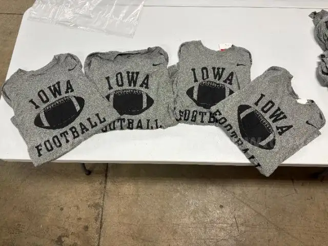 Lot of 4 grey Nike Iowa Football long sleeve size large