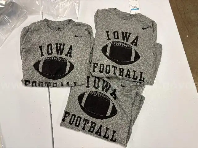 Lot of 3 grey Nike Iowa Football long sleeve size medium