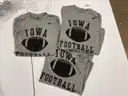 Lot of 3 grey Nike Iowa Football long sleeve size medium