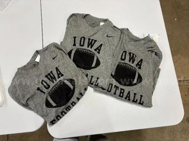 Lot of 3 grey Nike Iowa Football long sleeve size medium