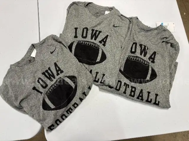 Lot of 3 grey Nike Iowa Football long sleeve size medium