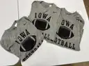 Lot of 3 grey Nike Iowa Football long sleeve size medium