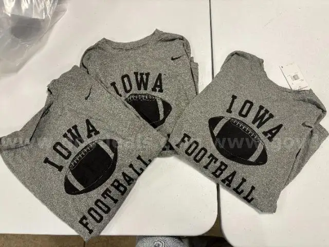 Lot of 3 grey Nike Iowa Football long sleeve size 3XL