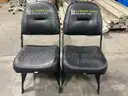 Lot of 2 Court Side Padded Folding Chairs from Carver Hawkeye Arena