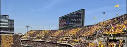 Black Pennant flown at Kinnick Stadium