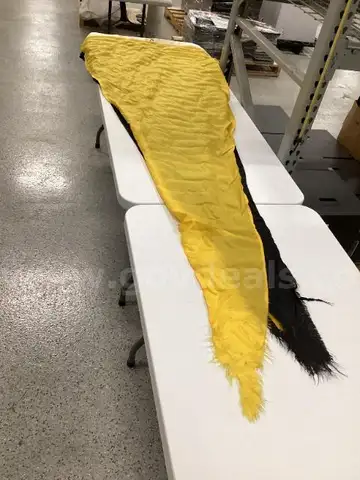 A Black Pennant and a Yellow Pennant, Flown at Kinnick Stadium