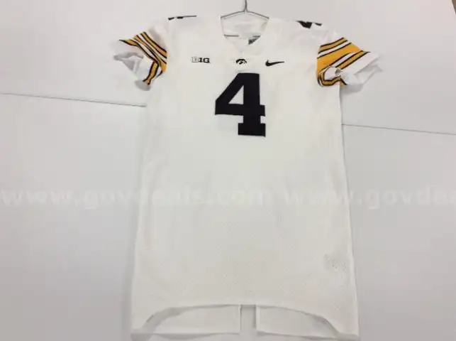University of Iowa Hawkeye Nike Football Jersey- White #4