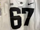 University of Iowa Hawkeye Nike Football Jersey- White #67