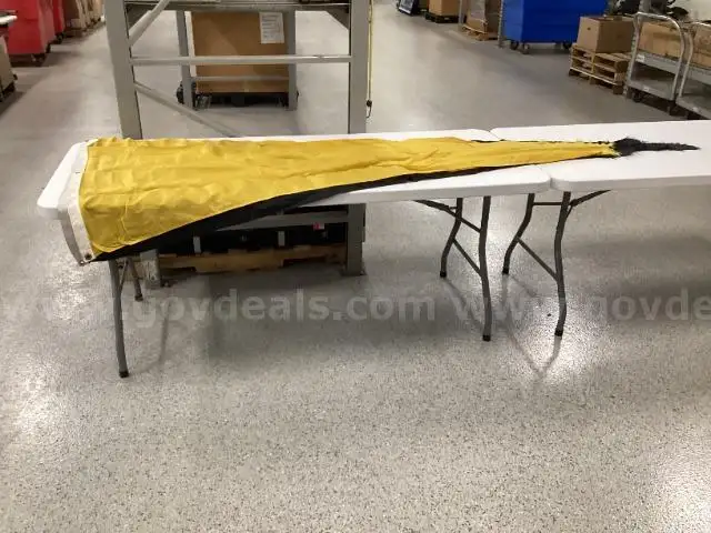 A Black Pennant and A Yellow Pennant Flown at Kinnick Stadium