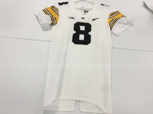 University of Iowa Hawkeye Nike Football Jersey- White #8