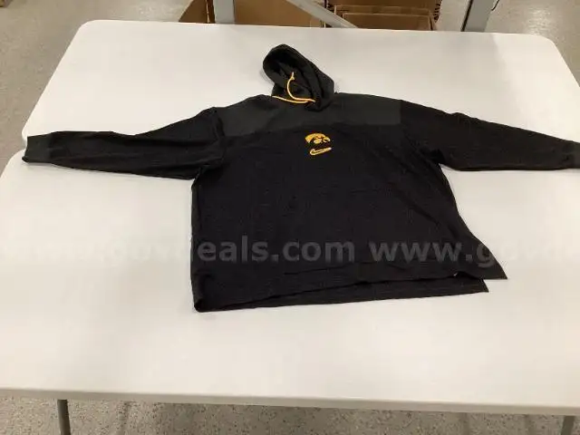 3XL Black Nike Iowa Sideline Pullover Hoodie