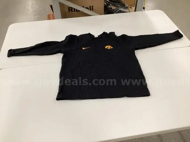 XXL Black Nike Iowa Sideline Coach Long Sleeve Shirt