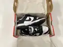 Women's Nike Dunk Low White and Black Size 6.5