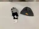 Large Gray Nike Women's Fleece Gloves and Gray Nike Dri-Fit Iowa Hat