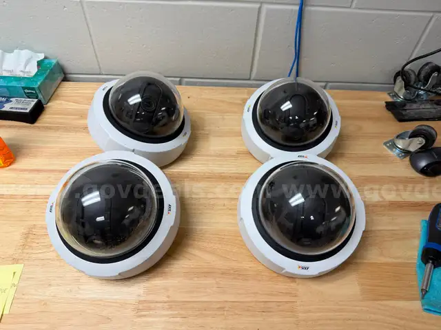 Lot of four (4) Axis Q3708-PVE Security Cameras