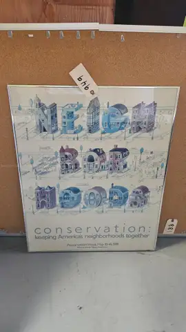 MSU Lot # 949 - Neighborhoods Conservation Poster in Frame