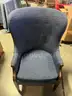 MSU Lot # 9095- Blue Wingback Chair