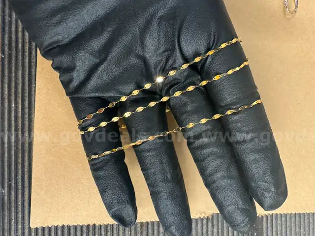 14k yellow gold triple strand bracelet