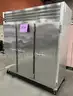 **** TRAULSEN G30010 SOLID DOOR 3 SECTION REACH-IN MOBILE REFRIGERATOR (91&#x22; x 43&#x22; x 83 1/2&#x22;) **** (I)