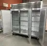 **** TRAULSEN G30010 SOLID DOOR 3 SECTION REACH-IN MOBILE REFRIGERATOR (91&#x22; x 43&#x22; x 83 1/2&#x22;) **** (I)