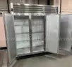 **** TRAULSEN G30010 SOLID DOOR 3 SECTION REACH-IN MOBILE REFRIGERATOR (91&#x22; x 43&#x22; x 83 1/2&#x22;) **** (I)