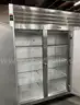 **** TRAULSEN G30010 SOLID DOOR 3 SECTION REACH-IN MOBILE REFRIGERATOR (91&#x22; x 43&#x22; x 83 1/2&#x22;) **** (I)