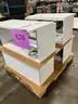 **** METAL OVERHEAD STORAGE CABINETS WITH MAGNETIC LED LIGHT STRIP (4 UNITS) **** (I)