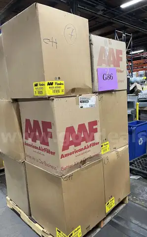 **** PLEATED AIR FILTERS 20&#x22; x 25&#x22; x 2&#x22; (1 PLT.) (ASSORTED BRANDS) (APROX. 12 FILTERS/BOX) **** (I)