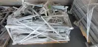 **** SAFWAY GALVANIZED METAL SCAFFOLDING (92.5&#x22; L. x 9&#x22; W.AND 17&#x22; L. x 9&#x22; W.) (4 PALLETS) **** (Y)