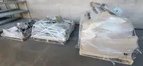 **** SAFWAY GALVANIZED METAL SCAFFOLDING (92.5&#x22; L. x 9&#x22; W.AND 17&#x22; L. x 9&#x22; W.) (4 PALLETS) **** (Y)