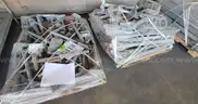 **** SAFWAY GALVANIZED METAL SCAFFOLDING (92.5&#x22; L. x 9&#x22; W.AND 17&#x22; L. x 9&#x22; W.) (4 PALLETS) **** (Y)