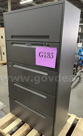 **** STEEL 5-DRAWER LATERAL FILE CABINET (65&#x22; H. x 36&#x22; W. x 18&#x22; D.) **** (I)