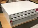 **** MAYLINE WHITE C-FILE 5 DRAWER STEEL FLAT FILE CABINETS WITH DUST COVER 7868DG5 FOR 30 x 42 SHEETS (2 UNITS) *** (I)
