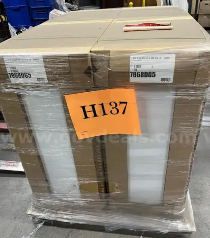 **** MAYLINE WHITE C-FILE 5 DRAWER STEEL FLAT FILE CABINETS WITH DUST COVER 7868DG5 FOR 30 x 42 SHEETS (2 UNITS) *** (I)