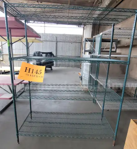 **** 4-TIER WIRE METAL SHELVING RACK (75&#x22; H. x 59 1/2&#x22; W. x 24&#x22; D.) **** (ND)