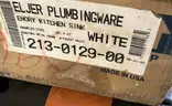 **** WHITE ENAMELED STEEL KITCHEN SINKS WITH 4-FAUCET HOLES (2 UNITS) (32&#x22; x 21&#x22;) **** (I)