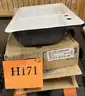 **** WHITE ENAMELED STEEL KITCHEN SINKS WITH 4-FAUCET HOLES (2 UNITS) (32&#x22; x 21&#x22;) **** (I)