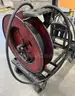 **** METAL RETRACTABLE GREASE HOSE REEL WITH CART **** (I)