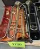 **** ASSORTED BRASS MUSICAL INSTRUMENTS (4 UNITS) **** (I)